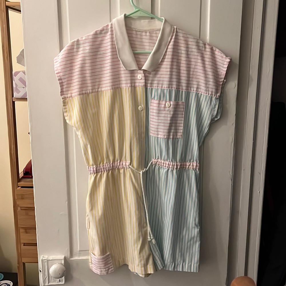 Striped Color Block Romper